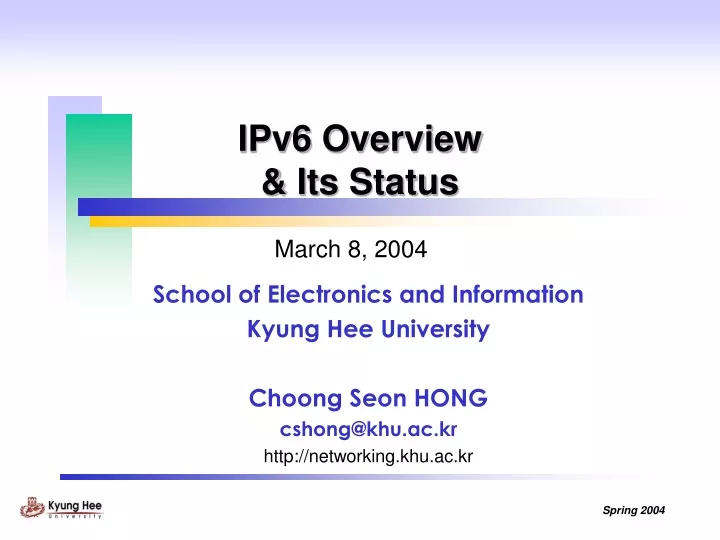 ipv6 overview its status