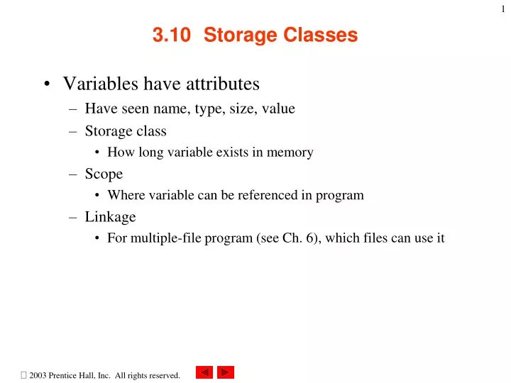 3 10 storage classes