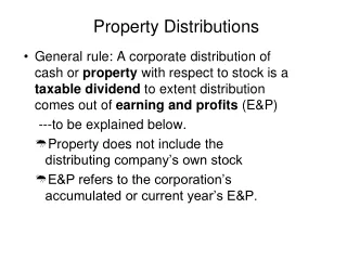 Property Distributions