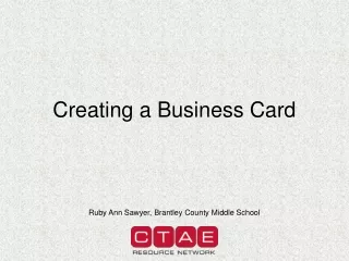 Creating a Business Card