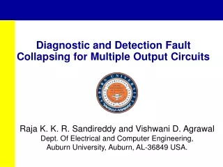 Diagnostic and Detection Fault Collapsing for Multiple Output Circuits
