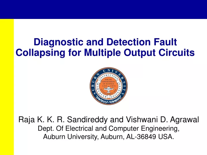 diagnostic and detection fault collapsing