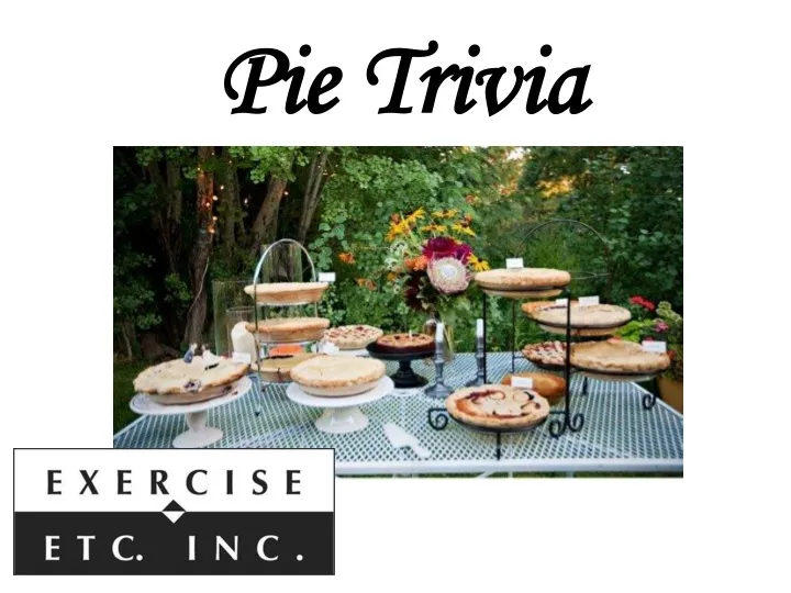 pie trivia