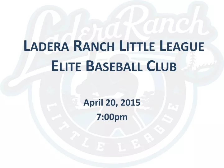 ladera ranch little league elite baseball club
