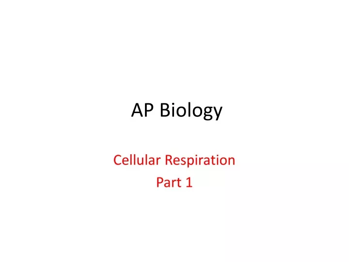 ap biology