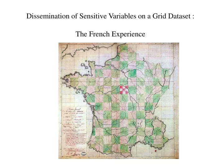 dissemination of sensitive variables on a grid