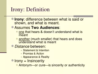 Irony: Definition