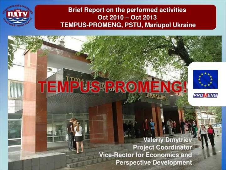 brief report on the performed activities oct 2010