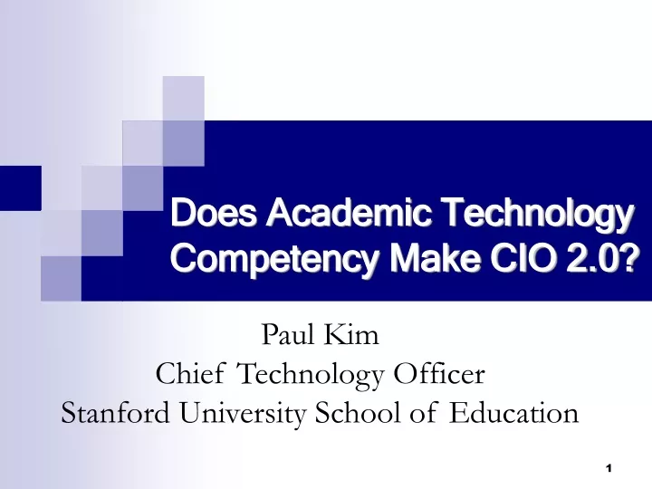 does academic technology competency make cio 2 0