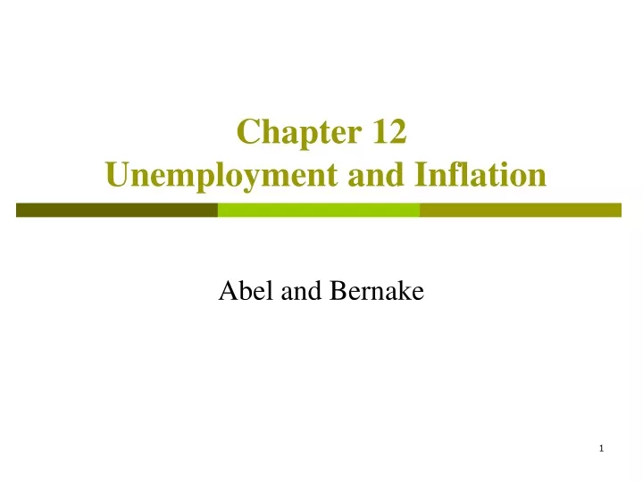 chapter 12 unemployment and inflation