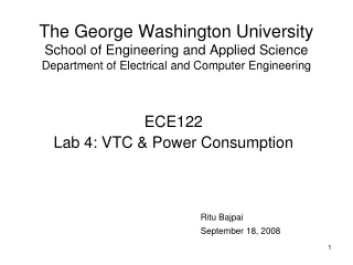ECE122  Lab 4: VTC &amp; Power Consumption