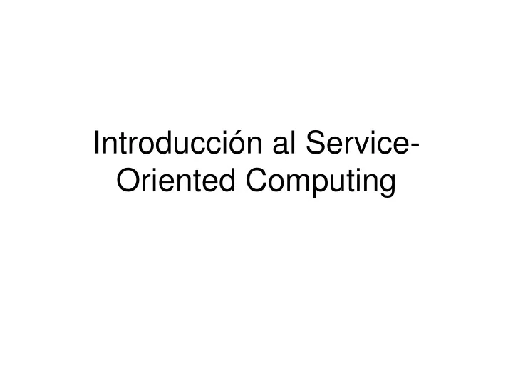 introducci n al service oriented computing
