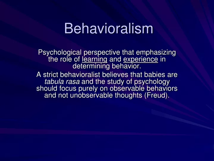 behavioralism