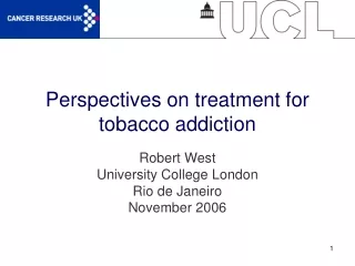 Perspectives on treatment for tobacco addiction