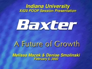 Indiana University X420 POOP Session Presentation