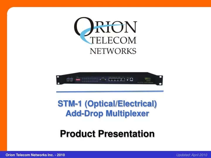 stm 1 optical electrical add drop multiplexer