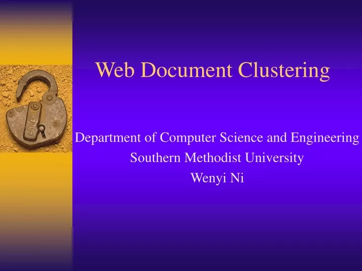 web document clustering