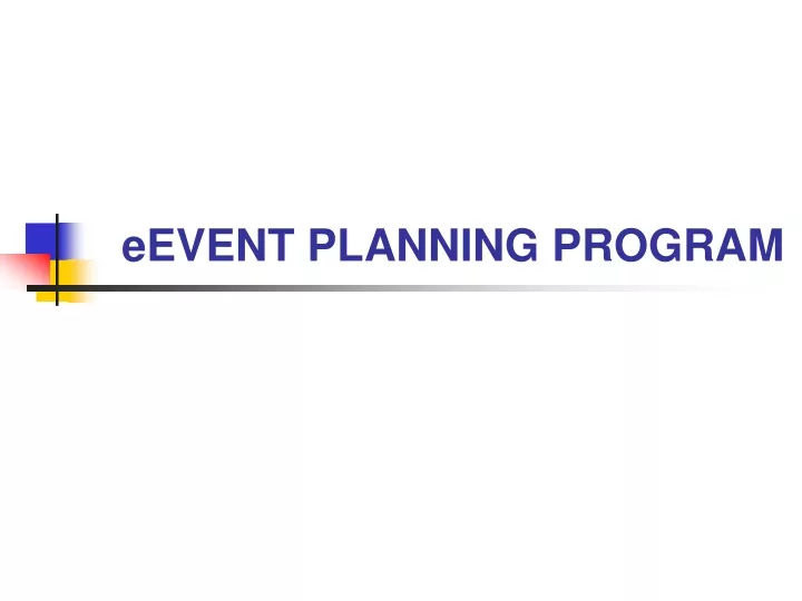 eevent planning program