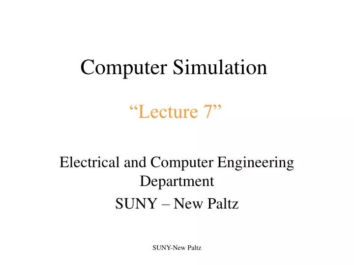 computer simulation