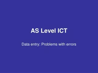 AS Level ICT