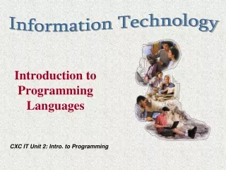 Introduction to Programming Languages