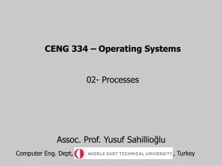 CENG 334 – Operating Systems 02-  Processes