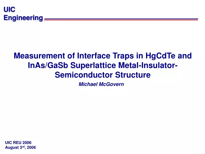 measurement of interface traps in hgcdte and inas