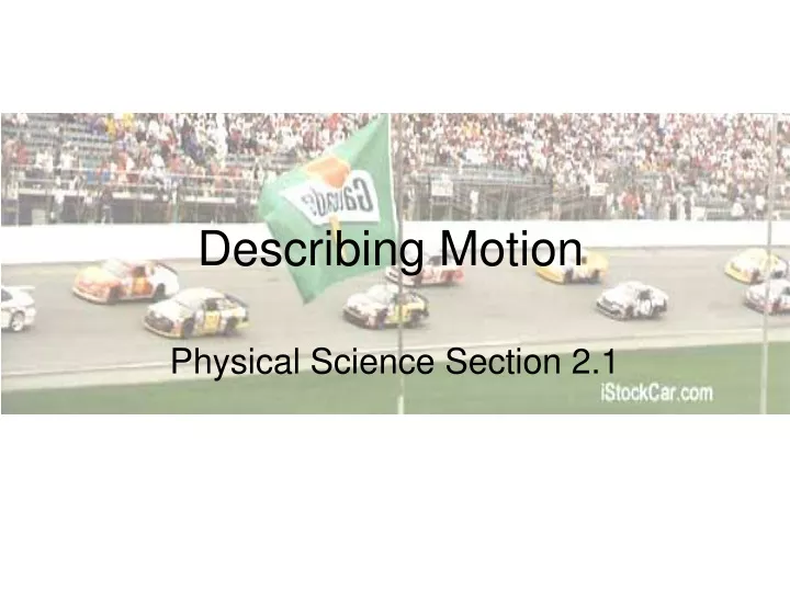 describing motion