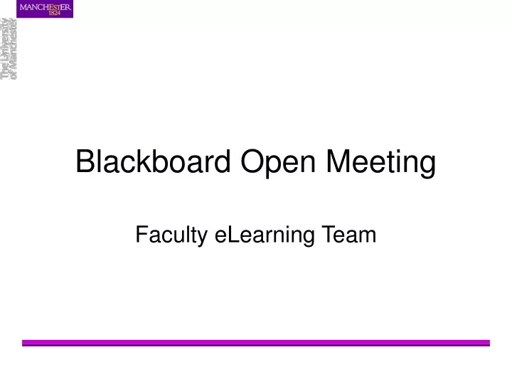 blackboard open meeting