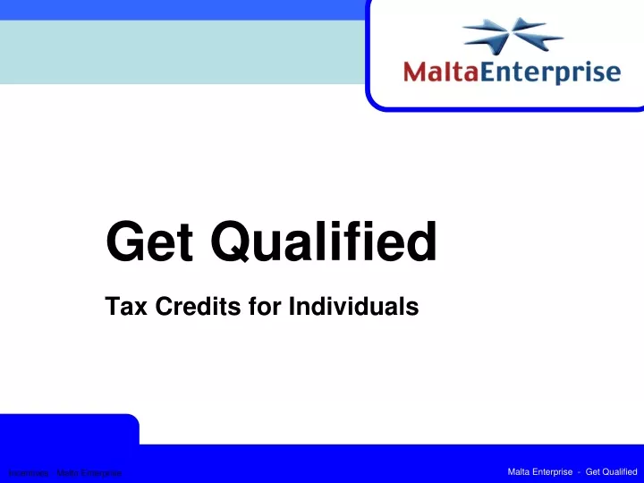 get qualified tax credits for individuals
