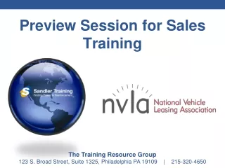 Preview Session for Sales Training