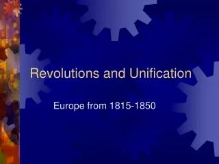 Revolutions and Unification