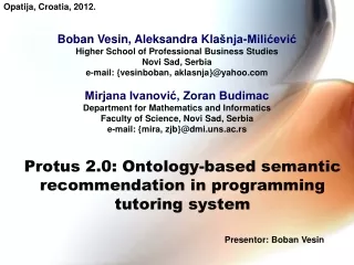Protus 2.0: Ontology-based semantic recommendation in programming tutoring system