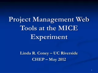 Project Management Web Tools at the MICE Experiment