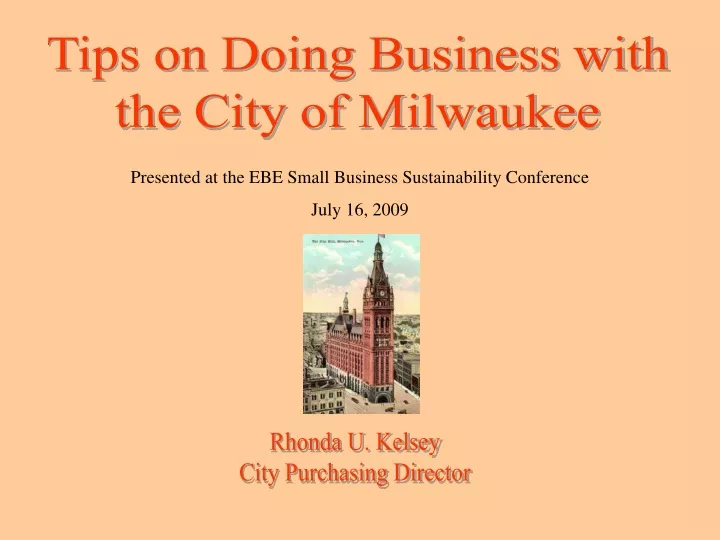 tips on doing business with the city of milwaukee