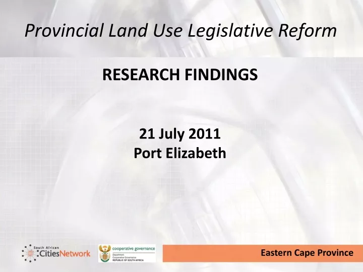 provincial land use legislative reform