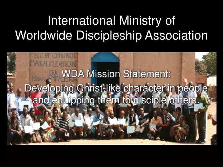 international ministry of worldwide discipleship association