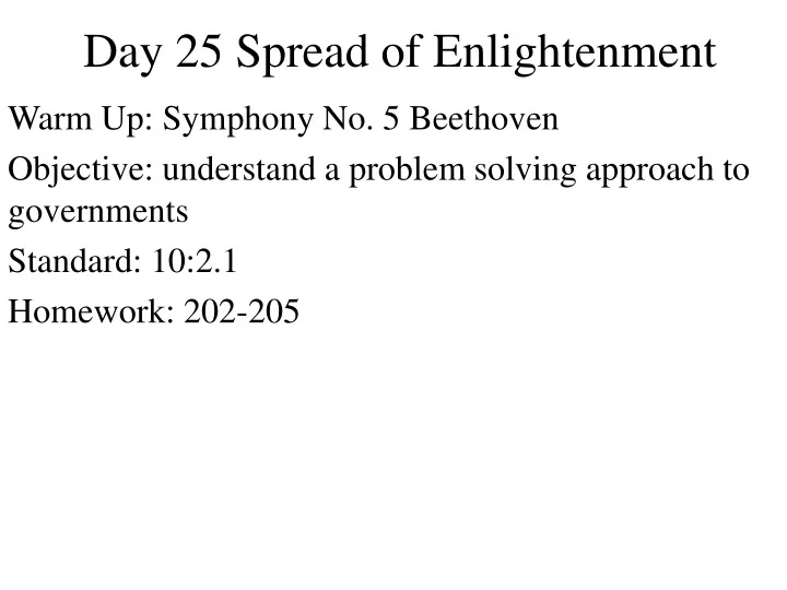 day 25 spread of enlightenment