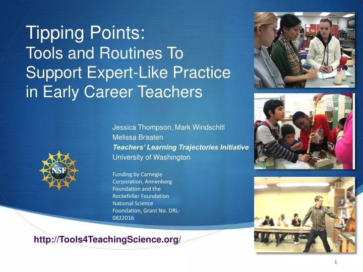 tipping points tools and routines to support expert like practice in early career teachers
