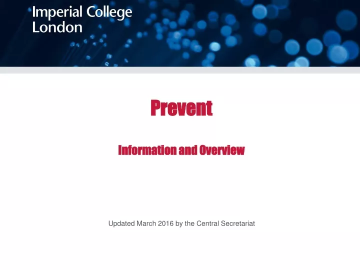 prevent information and overview