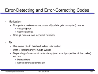 Error-Detecting and Error-Correcting Codes