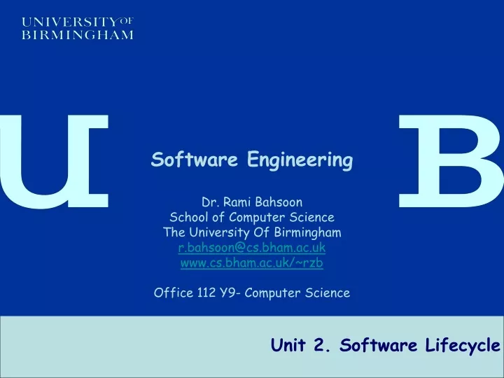 unit 2 software lifecycle