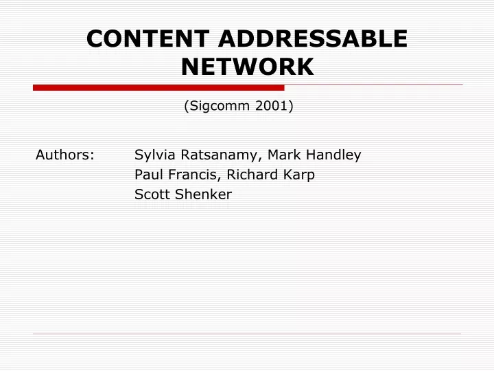 content addressable network