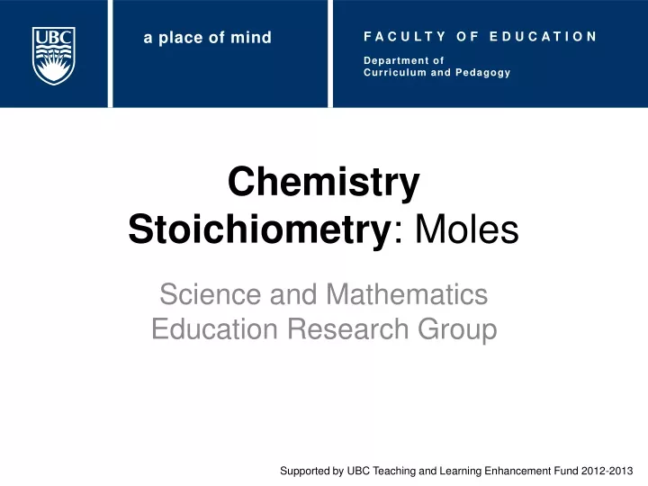 chemistry stoichiometry moles