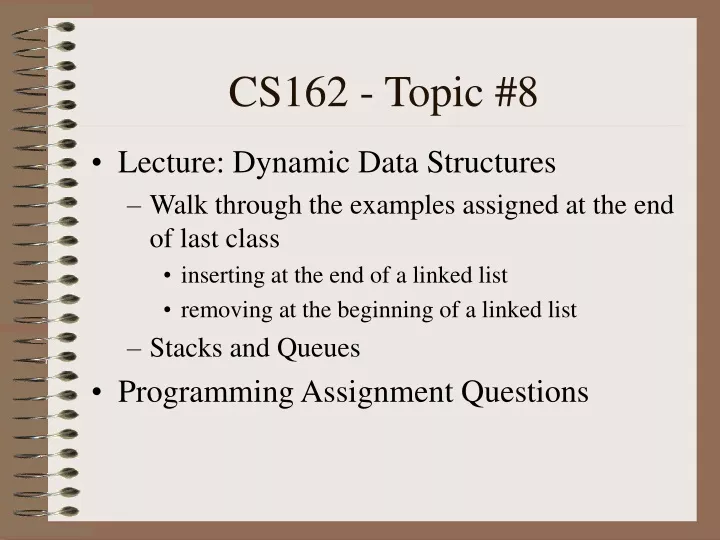 cs162 topic 8