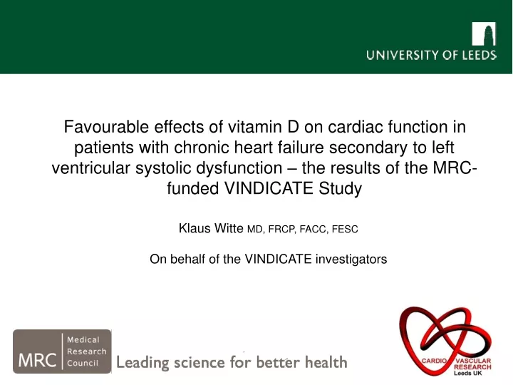 favourable effects of vitamin d on cardiac