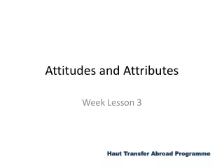 Attitudes and Attributes