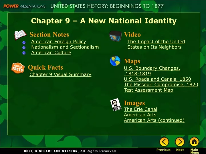 chapter 9 a new national identity