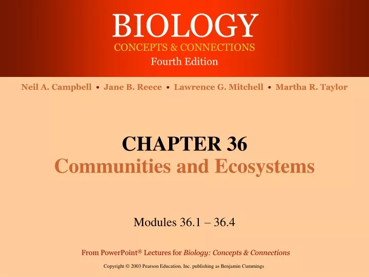 chapter 36 communities and ecosystems