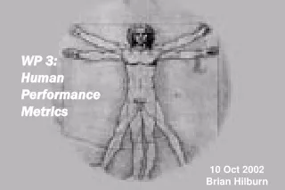 WP 3:  Human Performance Metrics